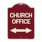 Signmission Church Parking W/ Bidirectional Arrow Heavy-Gauge Aluminum Sign, 24" x 18", BU-1824-24273 A-DES-BU-1824-24273 - alternate 1